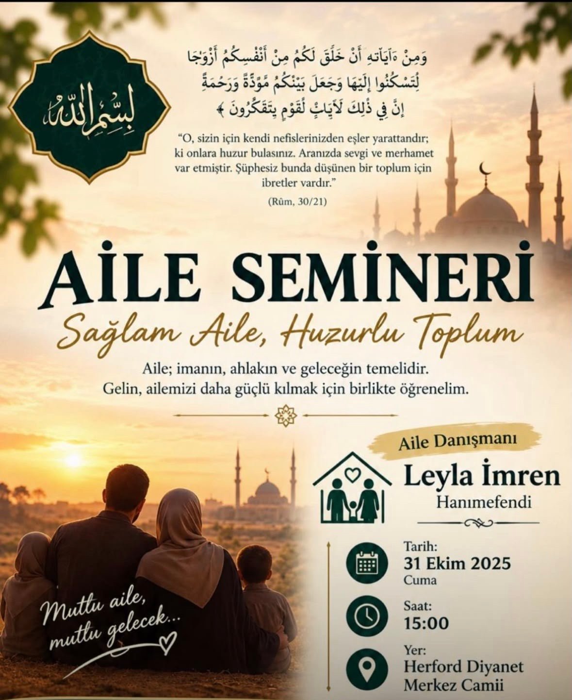 Aile Seminerine Davet